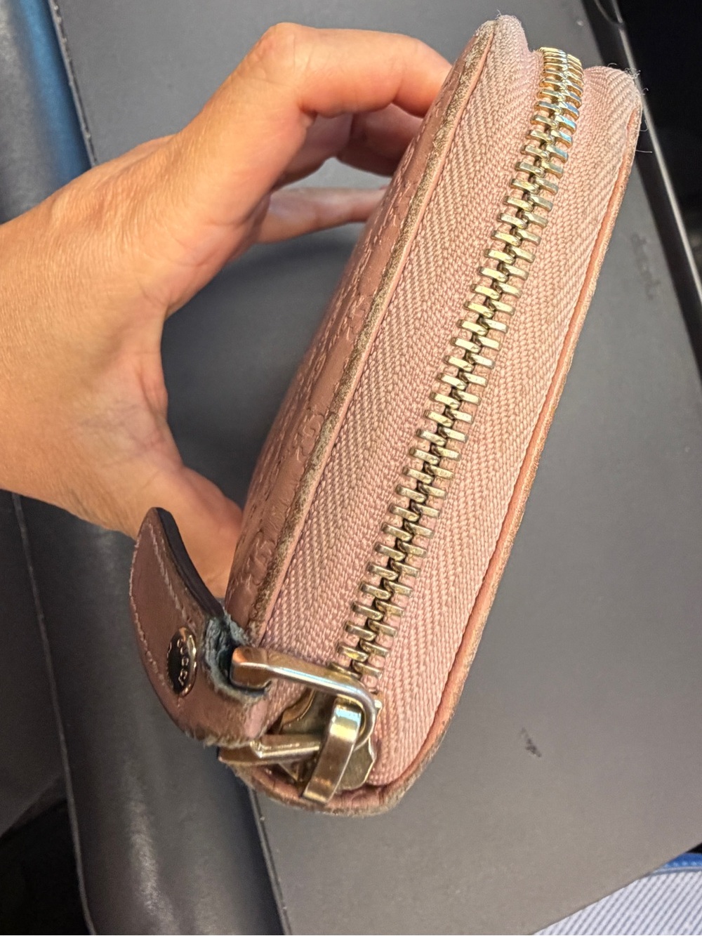 Authentic Gucci Pink GG Microguccissima Zip Around Wallet - Picture 11 of 16